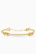 Ferragamo Gancini Twisted Bracelet in Brass