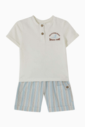 NASS Embroidered T-Shirt and Shorts Set