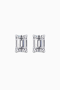 Fergus James Junior Emerald Diamond Studs
