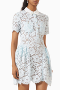 Self-Portrait Flared Mini Dress in Lace