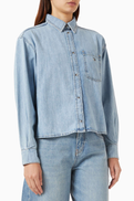 Maje Buttoned Shirt in Denim