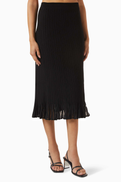 Maje Knit Peplum Skirt in Viscose Blend