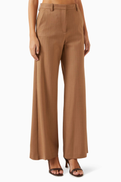 Maje Pipania Flared-leg Pants in Wool Blend