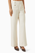 Maje High-waist Pants in Lurex Tweed