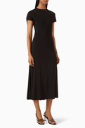 Maje Rijus Open-back Midi Dress