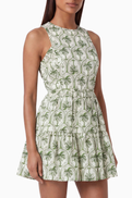 Maje Ruffled Mini Dress in Ramie