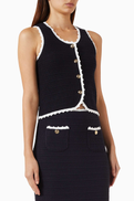 Maje Buttoned Tank Top in Knit