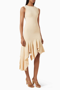 SANDRO Biancona Asymmetric Knit Dress