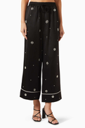 SANDRO Rissea Embellished Wide-leg Pants