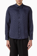 SANDRO Jacquard Cross Shirt in Viscose