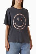Anine Bing Cade Smiley T-shirt in Cotton