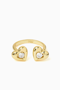Yoj Afello Open Ring in 18kt Gold-plated Metal