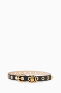 Dehanche Hollyhock Rivet Eyelet Belt in Leather