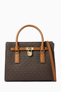 Michael Kors Hamilton Moderne Small Handbag in Logo Print Canvas