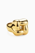 Jenny Bird Woven Square Ring in 14kt Gold-plated Metal