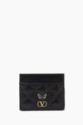 Valentino Garavani Flutterby Cardholder in Shiny Nappa Leather
