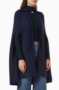 Maje Longline Cape Cardigan in Wool