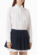 Maje Embellished Mini Shirtdress in Cotton