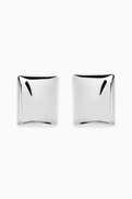 Luv Aj Biarritz Stud Earrings in Rhodium-plated Silver