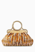 Okhtein Bangle Clutch Bag in Couture Fabric