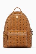 MCM Medium Stark Side Studs Backpack in Visetos