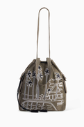 Baziszt Palmor Embroidered Tote Bag