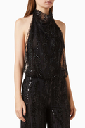 Staud Monay Open-back Bodysuit in Jersey