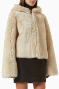 Arma Bianca Hooded Jacket in Shearling
