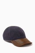 Miu Miu Baseball Cap in Drill & Nappa Leather