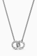 David Yurman Sculpted Cable Linked Necklace in Sterling Silver