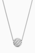 David Yurman Sculpted Cable Diamond Pendant Necklace in Sterling Silver