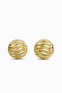 David Yurman Sculpted Cable Stud Earrings in 18kt Yellow Gold