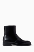 Lemaire Zipped Ankle Boots in Leather