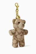 Coach Bear Bag Charm in Signature Jacquard