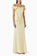 NASS Off-shoulder Slit Dress