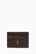 SAINT LAURENT CASSANDRE Card Case in Lambskin