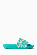 MCM x We the Best Art Deco Slides in Rubber