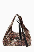 MARC JACOBS The Medium Leopard-print Bow Sack Shoulder Bag