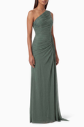 NASS Asha One-shoulder Draped Dress
