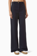 SANDRO Theaneau Pinstripe Pants in Wool-blend