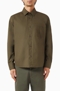Vince Buttoned Overshirt in Cotton
