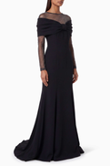NASS Sheer-panel Gown