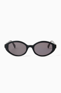 Maje Oval Sunglasses in Acetate