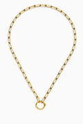 Missoma Harris Reed Interlinked Necklace in Brass