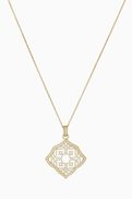 Damas Shabaka Diamond Pendant Chain Necklace in 18kt Yellow Gold